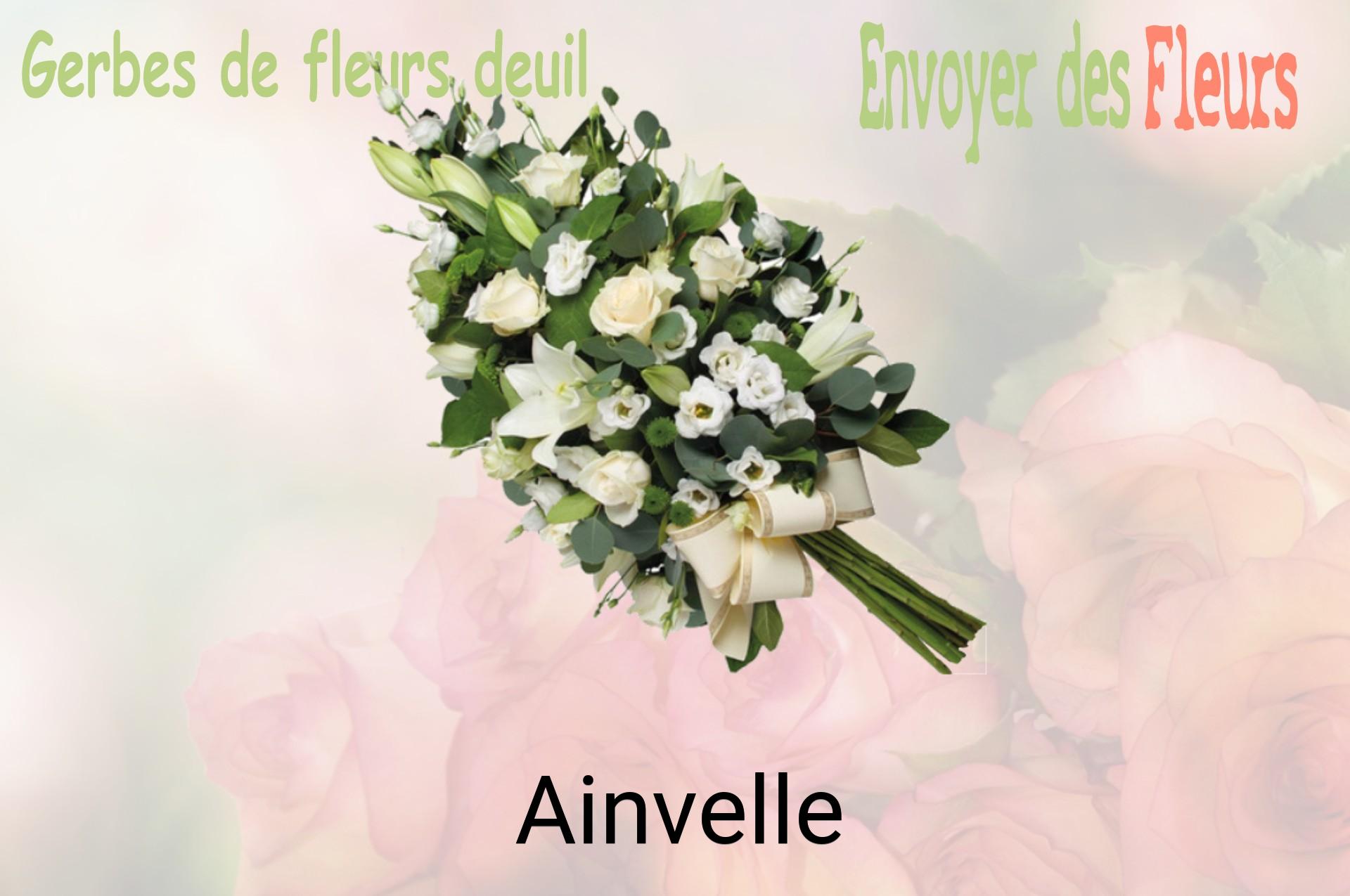 Gerbe de fleurs de deuil livrée à Ainvelle